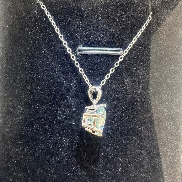 Moissanite Diamond Necklace 3 Ct Pendant Chain 18K S925 Round Cut Jewelry. - Picture 4 of 5